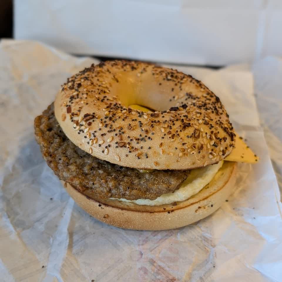 sausage, egg, and cheese